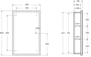 Шкаф-зеркало BelBagno 50 белый SPC-GRT-500/800-1A-LED-TCH Шкаф-зеркало BelBagno 50 белый SPC-GRT-500/800-1A-LED-TCH, 2