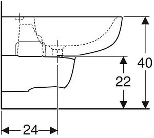 Биде подвесное Geberit Smyle Square белый 500.216.01.1, 3