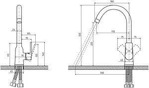 Смеситель для кухни Osgard Amungen хром 82073, 2