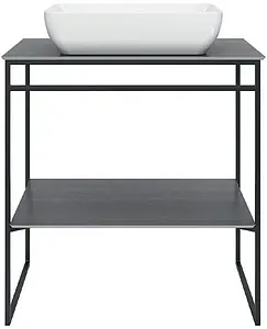 Консоль с умывальником напольная Kerama Marazzi Plaza Next 120 чёрный матовый PL.N.120.01\BLK.M+ Консоль с умывальником напольная Kerama Marazzi Plaza Next 120 чёрный матовый PL.N.120.01\BLK.M+, 1