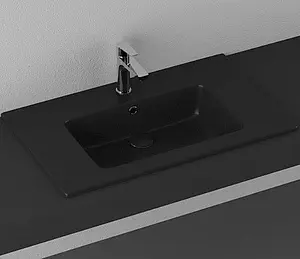 Раковина ISVEA SistemaT 81.5 черный матовый 10SL51081SV-2N Раковина ISVEA SistemaT 81.5 черный матовый 10SL51081SV-2N, 1