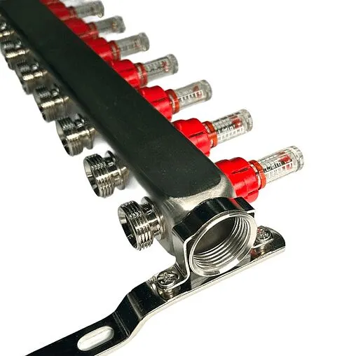 Группа коллекторная с расходомерами 12 отводов 1&quot;в/в x ¾&quot;ек Uni-fitt TECHNO 450W4312