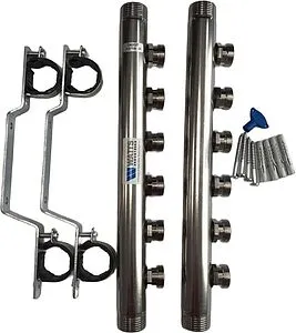 Группа коллекторная распределительная 6 отводов 1"н/н x ¾"ек Watts HLV2000 VA 10080778 Группа коллекторная распределительная 6 отводов 1"н/н x ¾"ек Watts HLV2000 VA 10080778, 4