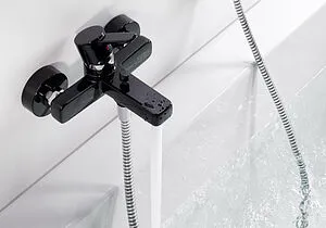 Смеситель для ванны Kludi Zenta чёрный/хром 386708675 Смеситель для ванны Kludi Zenta чёрный/хром 386708675, 4