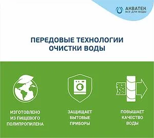 Картридж для механической очистки воды Big Blue 20" Aquatech Эко FCPS(E)20BB-C1M, 2