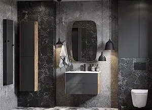 Тумба-умывальник подвесная Aquaton Сохо 75 графит софт/дуб веллингтон 1A2581K1AJA00 Тумба-умывальник подвесная Aquaton Сохо 75 графит софт/дуб веллингтон 1A2581K1AJA00, 5