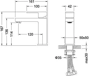 Смеситель для раковины Aquatek Либра чёрный матовый AQ1610MB, 2