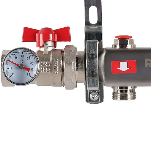 Группа коллекторная без расходомеров 3 отвода 1&quot;в/в x ¾&quot;ек Rommer RMS-3210-000003