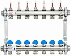 Группа коллекторная с расходомерами 7 отводов 1&quot;н/н x ¾&quot;ек Watts HKV2013AF 10070005