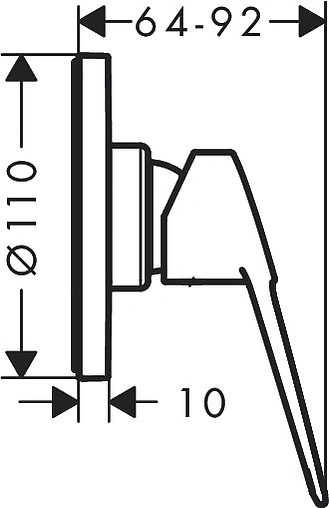 Смеситель для душа скрытого монтажа Hansgrohe Novus Loop хром 71361000