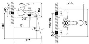 Смеситель для ванны IDDIS Oldie бронза OLDBR00i02 Смеситель для ванны IDDIS Oldie бронза OLDBR00i02, 2
