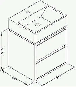 Тумба-умывальник подвесная ISVEA Pro 50 антрацит 21SFS104050I+10SF50051SV Тумба-умывальник подвесная ISVEA Pro 50 антрацит 21SFS104050I+10SF50051SV, 2