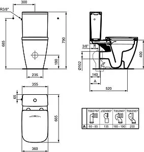 Бачок для унитаза Ideal Standard I.Life A/B белый T472301 Бачок для унитаза Ideal Standard I.Life A/B белый T472301, 2
