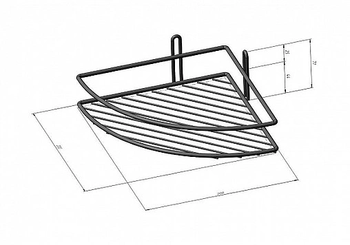 Полка Aquanet хром П3256