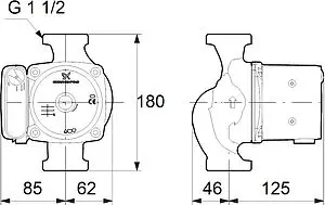 Насос циркуляционный Grundfos UPS 25-55 180 95906404, 3