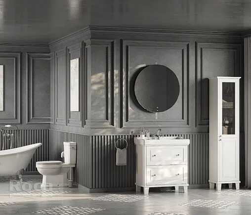 Шкаф-пенал напольный Roca Carmen 44 белый матовый ZRU9307846