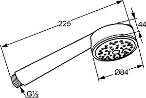 Лейка ручного душа Kludi Zenta хром 6060005-00 Лейка ручного душа Kludi Zenta хром 6060005-00, 2