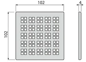 Решетка для трапа AlcaPlast 100x100мм MPV015 Решетка для трапа AlcaPlast 100x100мм MPV015, 2