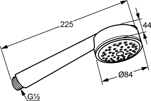 Лейка ручного душа Kludi Zenta хром 6060005-00