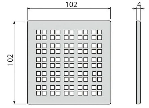 Решетка для трапа AlcaPlast 100x100мм MPV015