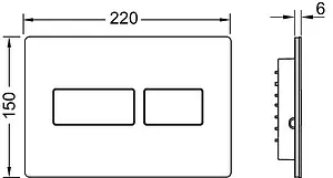 Клавиша смыва для унитаза TECEsolid 9240433 белый матовый, 2