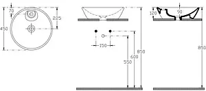 Раковина ISVEA SistemaY Soft 45 антрацит 10SY65045SV-2C Раковина ISVEA SistemaY Soft 45 антрацит 10SY65045SV-2C, 2