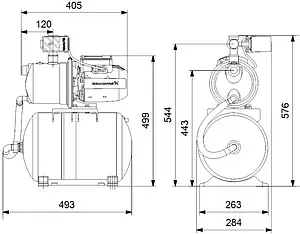 Станция автоматического водоснабжения Grundfos JP 4-47 PT-H A-A-BBVP 99463875, 2