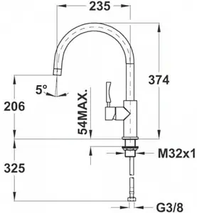 Смеситель для кухни Teka INX 915 нержавеющая сталь 749150200, 2