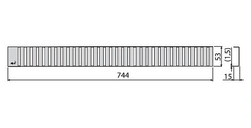 Решетка для лотка 744мм AlcaPlast Line-750M