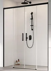 Дверь в нишу 1400мм прозрачное стекло Radaway Idea Black DWD 140 387124-54-01, 1