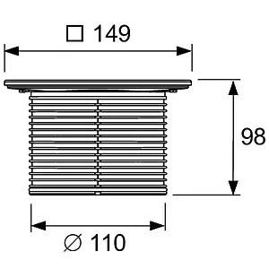 Решетка для трапа с фиксатором TECEdrainpoint S Quadratum 100x100мм 3660010 Решетка для трапа с фиксатором TECEdrainpoint S Quadratum 100x100мм 3660010, 2