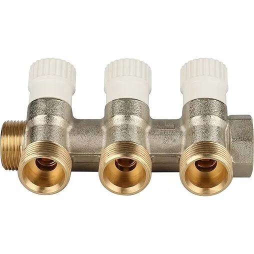 Коллектор регулирующий проходной 3 отвода ¾"в/н x ¾"ек Stout SMB 6851 343403 Коллектор регулирующий проходной 3 отвода ¾"в/н x ¾"ек Stout SMB 6851 343403