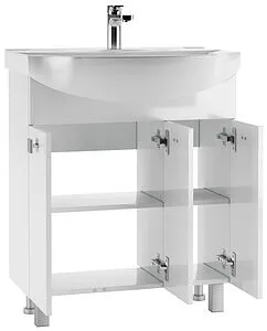 Тумба-умывальник напольный Айсберг Мега 75 белый DM4601T+4620008197371, 4