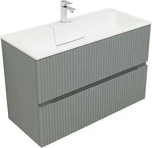 Тумба-умывальник Aquanet Джейн 100 мисти грин 00313320+, 5