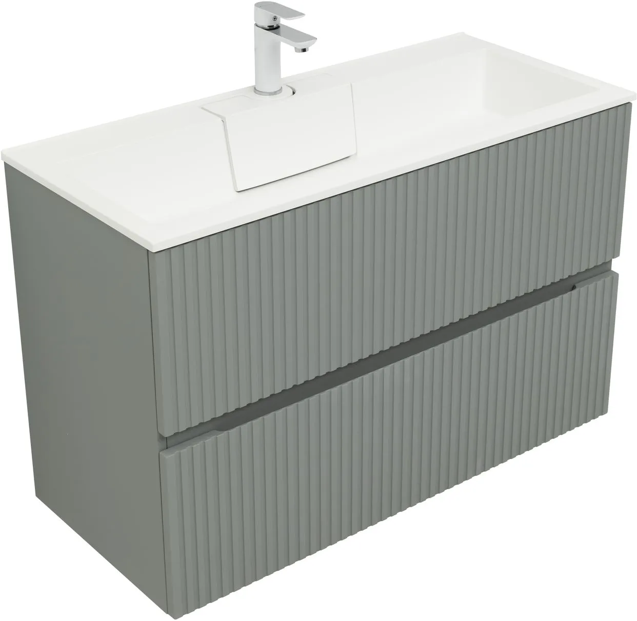 Тумба-умывальник Aquanet Джейн 100 мисти грин 00313320+