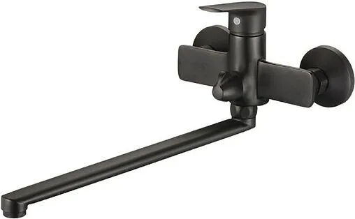 Смеситель для ванны с длинным изливом Osgard Segel Black чёрный матовый 94223