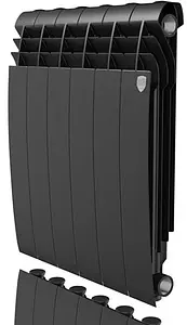 Радиатор алюминиевый 6 секций Royal Thermo BiLiner Alum 500 Noir Sable RTBANS50006 Радиатор алюминиевый 6 секций Royal Thermo BiLiner Alum 500 Noir Sable RTBANS50006, 2