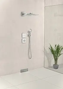 Вентиль переключающий на 3 потребителя Hansgrohe ShowerSelect Glass белый/хром 15736400, 5