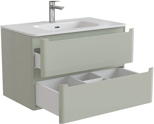 Тумба-умывальник подвесная IDDIS Edifice 80 фисташково-серый EDI80G0i95+0108000i28