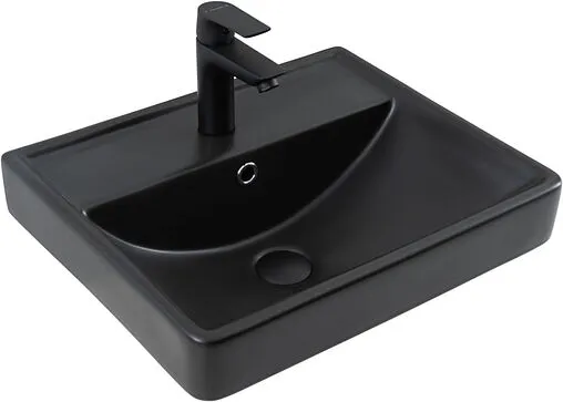 Раковина Aquanet Ирис 50 черный матовый 00329246
