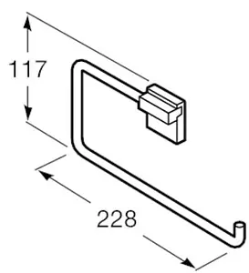 Полотенцедержатель Roca Rubik чёрный матовый 816847024 Полотенцедержатель Roca Rubik чёрный матовый 816847024, 2
