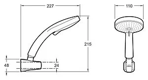 Душевой набор Jacob Delafon Citrus хром E12917-CP, 2
