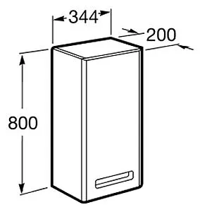 Шкаф Roca Gap 35 R бежевый ZRU9302694, 2