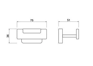Крючок двойной Aquatek Либра чёрный матовый AQ4302MB Крючок двойной Aquatek Либра чёрный матовый AQ4302MB, 2