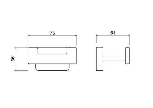 Крючок двойной Aquatek Либра чёрный матовый AQ4302MB