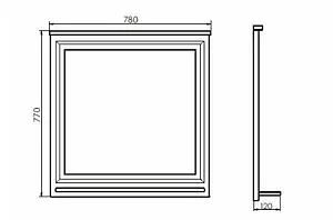Зеркало Comforty Феррара 80 белый глянец 00004151059CF Зеркало Comforty Феррара 80 белый глянец 00004151059CF, 2