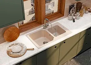 Мойка кухонная Omoikiri Maru 86-2-BE ваниль 4993285, 4