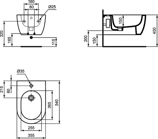 Комплект 3 в 1 Ideal Standard Blend Curve M375001