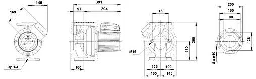 Насос циркуляционный Grundfos UPS 80-120 F 96402441