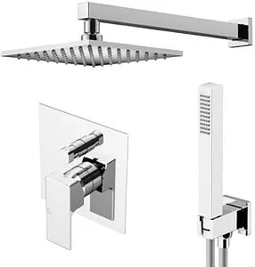 Душевая система со смесителем для душа Gattoni Kubik хром KTQ15/PDC0 Душевая система со смесителем для душа Gattoni Kubik хром KTQ15/PDC0, 3